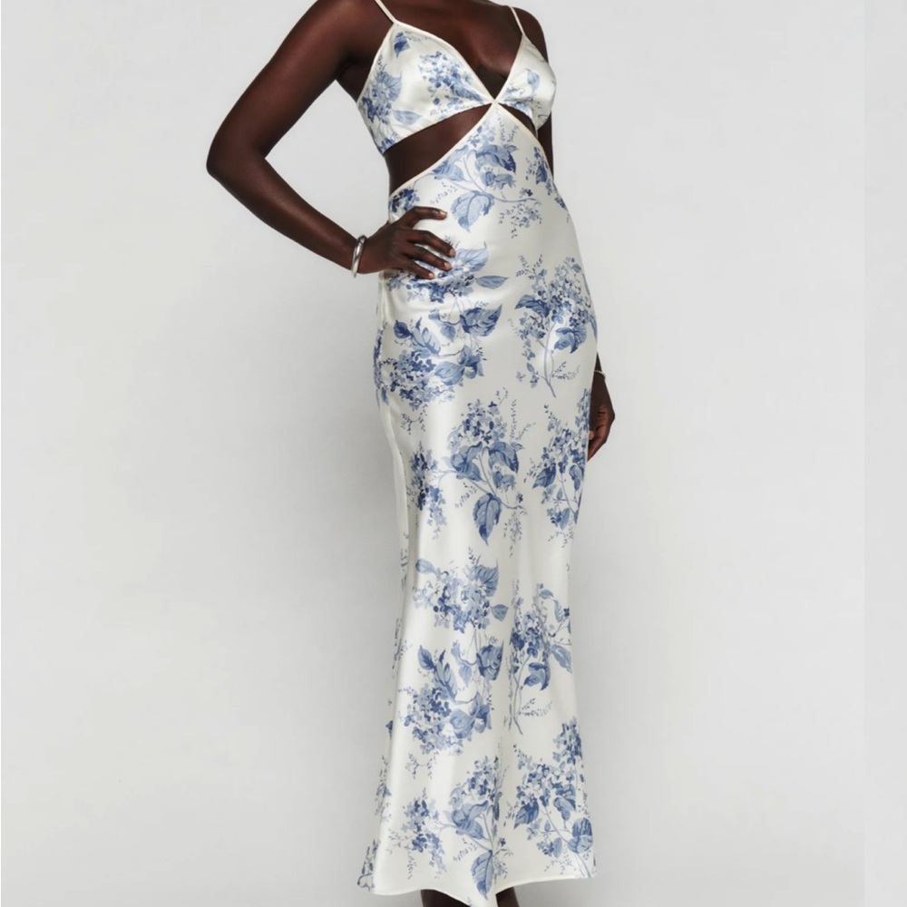 Reformation Poppies Silk Dress